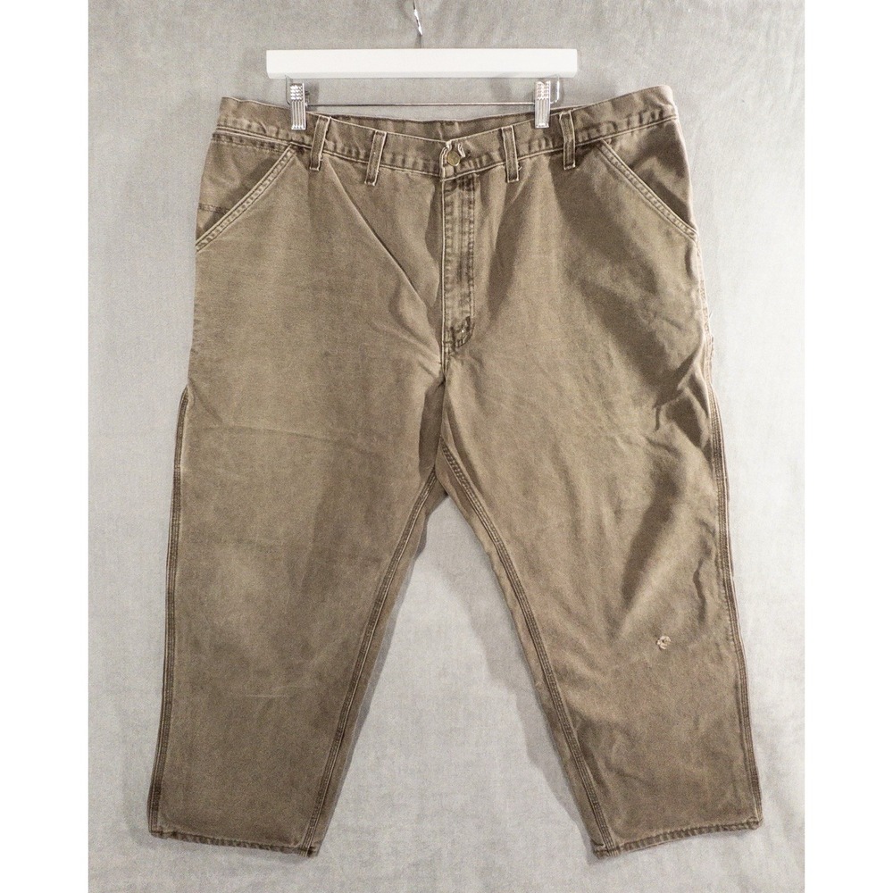 Vtg Carhartt Brown Duck Pants Mens 44x30 Workwear Cargo Utility Made In USA